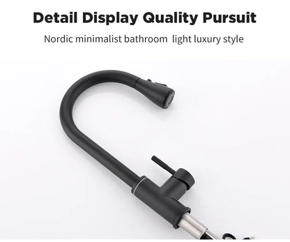 Brushed Nickel Kitchen Faucet Single Hole LED Style