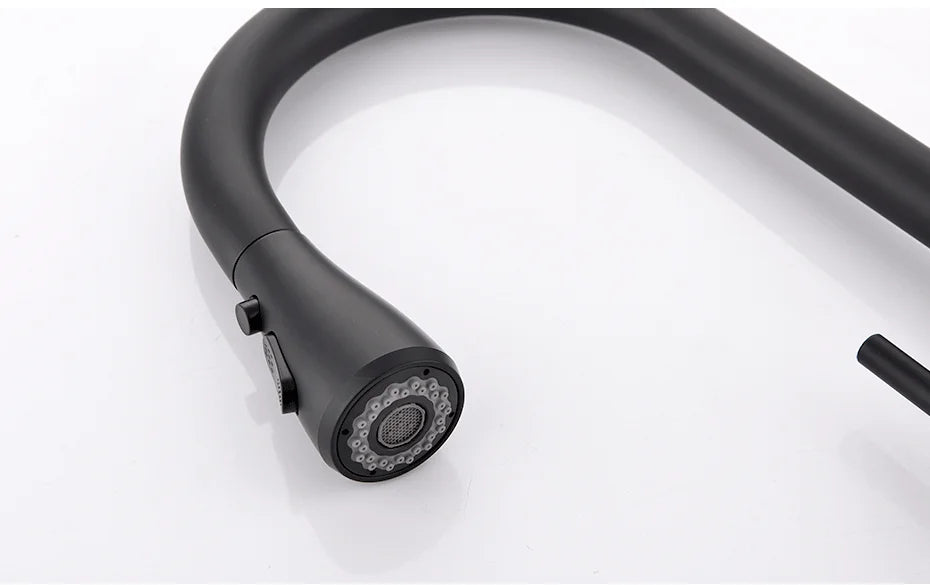 Brushed Nickel Kitchen Faucet Single Hole LED Style