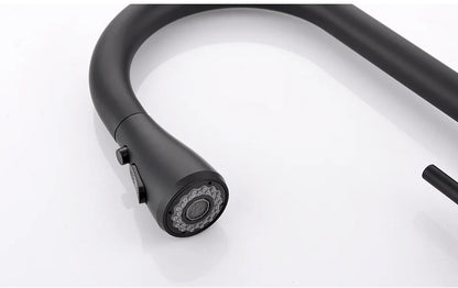 Brushed Nickel Kitchen Faucet Single Hole LED Style