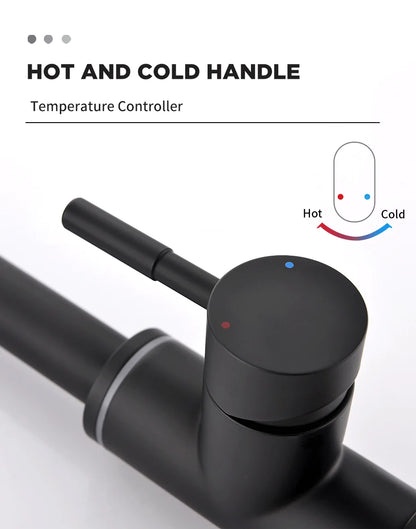 Brushed Nickel Kitchen Faucet Single Hole LED Style