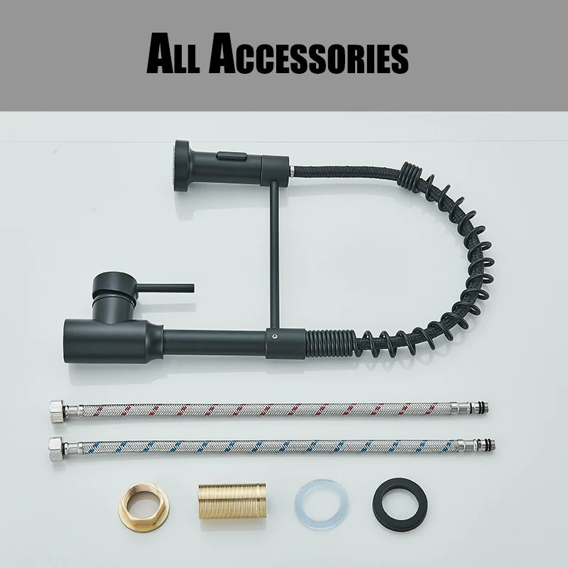 Chrome Spring Pull Down Kitchen Faucet