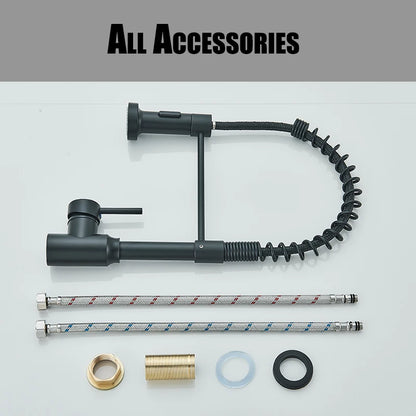 Chrome Spring Pull Down Kitchen Faucet